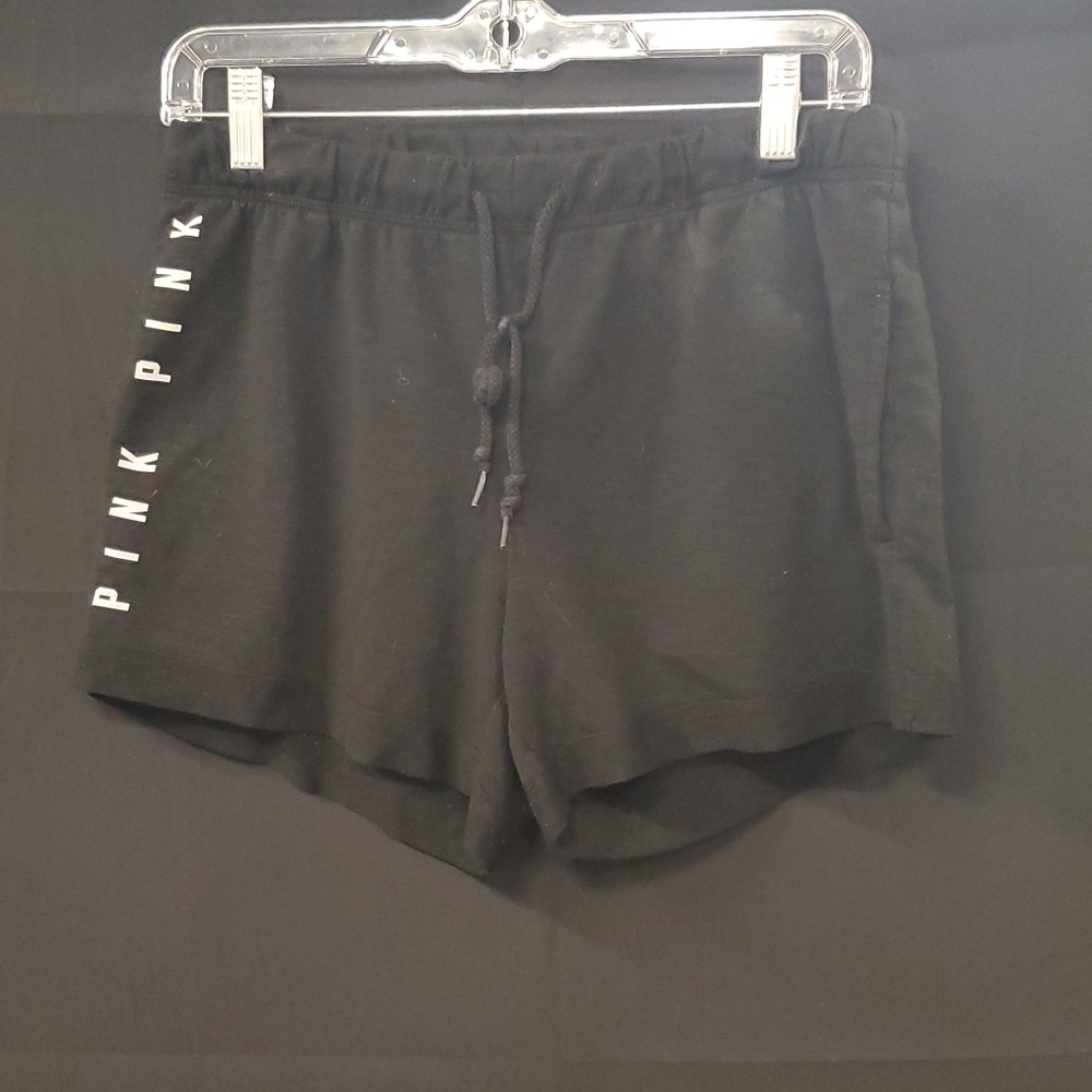 Pink! Black Front Tie Shorts SZ SM